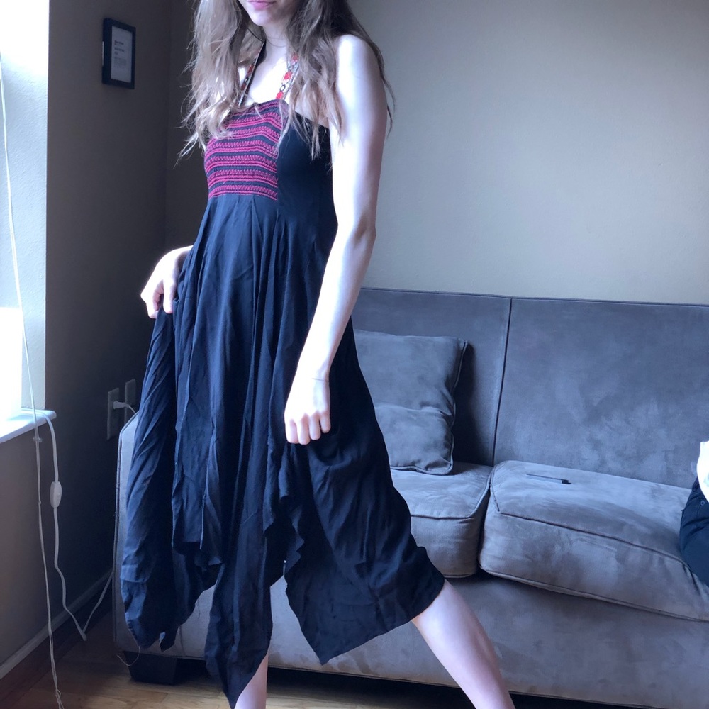 Black halter sundress